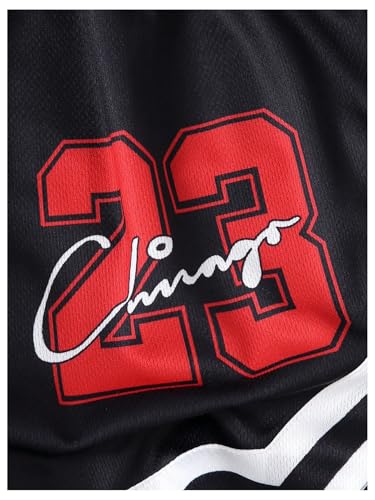 GORGLITTER Boy's Number Graphic 2 in 1 Shorts Drawstring Waist Workout Athletic Gym Shorts with Liner Black 8Y4