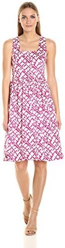 Women's Pink Abstract Print Sundress
