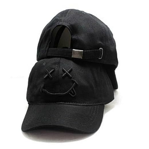 Boné Masculino Dad Hat Strapback Aba Curva Ajustavél (Preto-Carinha)