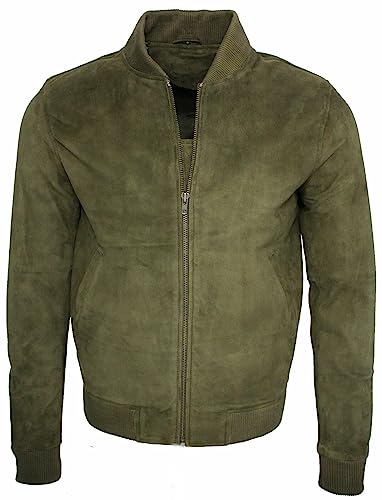 Men's Varsity Suede Leather Bomber Jacket2