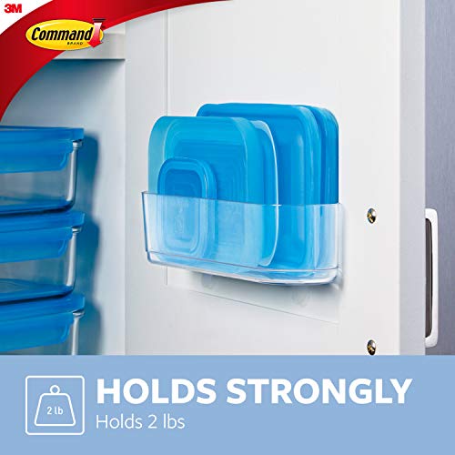 Command Medium Caddy, Clear, with 4 Clear Indoor Strips, Organize Damage-Free (Pack of 2) - image 3