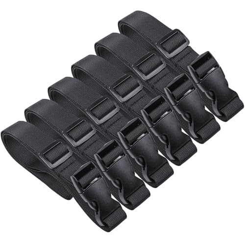 6Pcs Straps with Buckles, 47 inch Nylon Cinch Strap, Buckle Straps for Tie Down Backpack Luggage, Adjustable Strap for Packing, Outdoor Activities