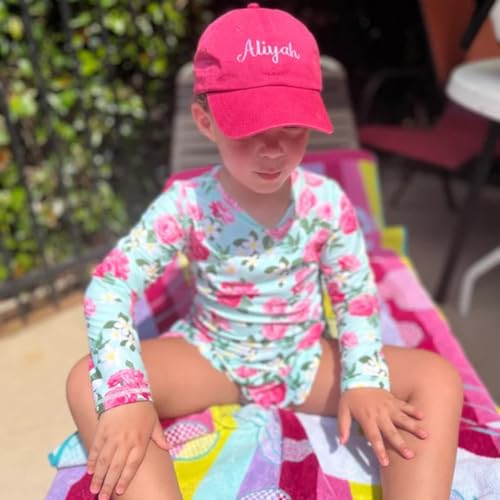 Custom Toddler Baseball Hat, Personalized Name Kid Baseball Cap, Washed Cotton Adjustable Caps for Toddler Boys Girls3