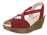 Skechers Women's Parallel-Piazza-Peep Toe Gored Slingback Wedge Sandal