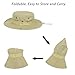 Men-Women Fishing-Hat - UV Sun Protection Hat Wide Brim Safari Cap Bucket Boonie Hat for Outdoor Hiking Camping Hunting Khaki