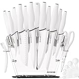 Astercook Knife Set with Block and Sharpener...