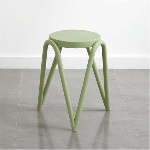 Juego de 2 taburetes de bar de madera, apilables y redondos con asiento acolchado para cocina, oficina y aula, muebles tapizados fáciles de limpiar
