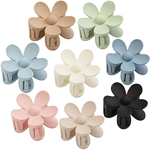 Flower Matte Claw Clips 8-Piece Multipack (8 Colours)