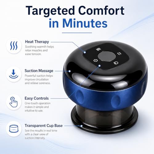 Image of Elnor Smart Dynamic Cupping Therapy Device | Rechargeable Cupping Therapy Massage Tool | 3 in 1 Vacuum Therapy Machine for Body Massage Pain Relief, Best Massagers for Neck and Back with 12 Modes