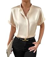 Blusa En Satén De Seda Fruncida En Azul - The Sei