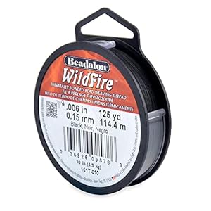 Beadalon Wildfire Perlenwebfaden 0,006 Zoll schwarz