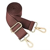 ZOOEASS Wide Shoulder Strap (Solid),Adjustable Replacement Belt Crossbody Canvas Bag Handbag (Chocolate)