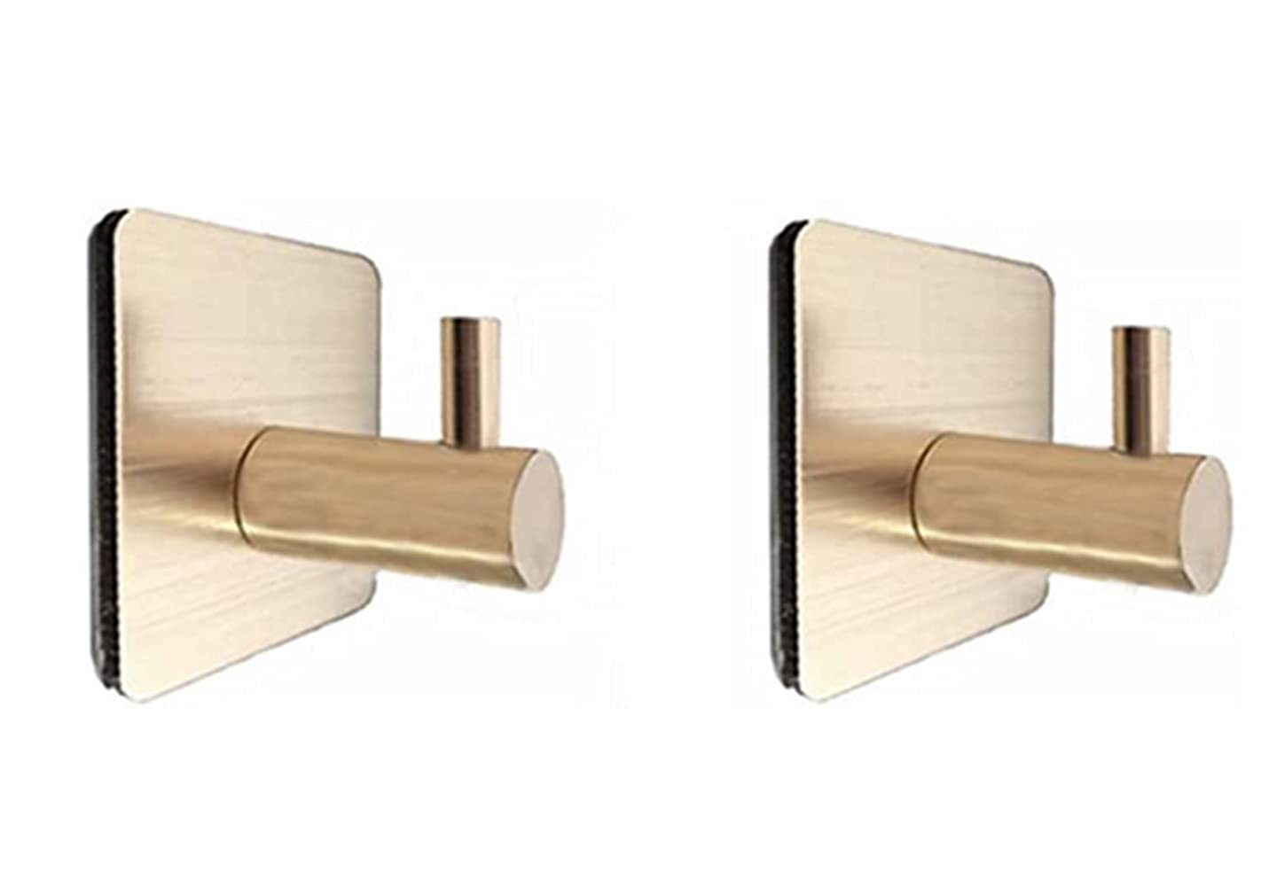 Dadaaa Gold Robe Hook Self Adhesive Hooks Rust-Proof Bath Towel Hooks With Stickers,2 Pcs (Gold)