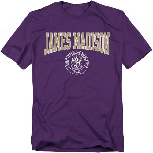 LOGOVISION James Madison University Collegiate Seal Unisex Adult T Shirt Purple Large