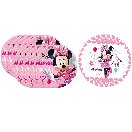 Xhssf Minnie Birthday Party Supplies, 20 Plates And 20 Napkins, For Minnie Theme Birthday Party Decorations #TOP4