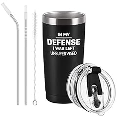 WONDERFUL GIFT FOR MEN: Big hit for Christmas- funny men gifts travel tumbler with funny sayings" in My Defense I Was Left Unsupervised". It is a wonderful Christmas gift for men, him, dad, father, grandpa, papa, brother, husband, boyfriend, friends,...