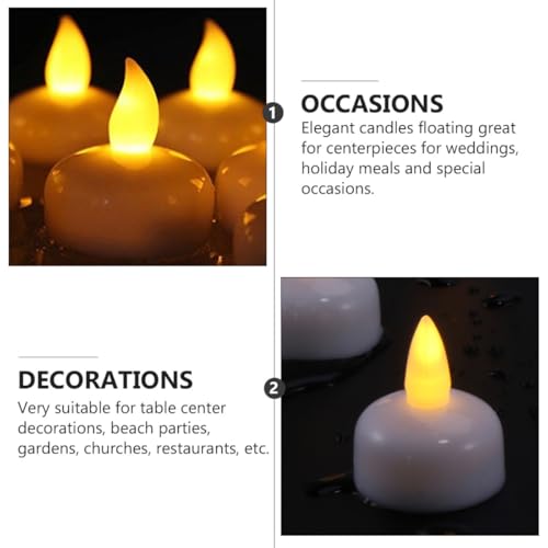 Velas flotantes de plástico con sensor de agua y batería pack de 12 7