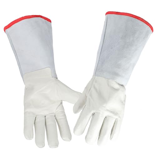 Flüssiger Stickstoff Handschuhe, 40cm Kryohandschuhe Flüssigstickstoff Arbeitshandschuhe Gefrorene Kühllager Sicherheit Lederarbeitshandschuhe Kryogene Handschuhe