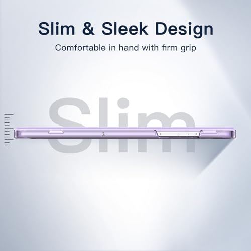 Image of JETech Cover Case for Samsung Galaxy Tab A9+ / A9 Plus 11-Inch 2023, Slim Translucent Back Tri-Fold Folio Stand Protective Tablet Cover, Auto Wake /Sleep (Light Purple)