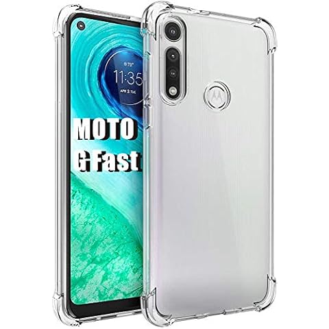 Moto G Fast Phone Case, Folmeikat Clear Transparent Reinforced Corners TPU Shock-Absorption Flexible Cell Phone Cover for Motorola Moto G Fast (2021) 6.4" (Moto G Fast Clear) Cover