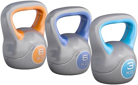 GORILLA SPORTS® Kettlebell - 2kg bis 20kg, Kunststoff, für Fitness-Enthusiasten, Ideal für Heimtraining, Vielseitige Gew
