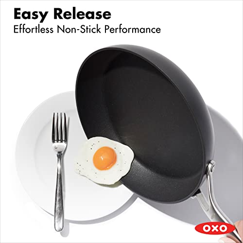 Oxo Professional Hard Anodized Pfas-Free Nonstick, 8" And 10" Frying Pan Skillet Set, Induction, Diamond Reinforced Coating, Dishwasher Safe, Oven Safe, Black #TOP3