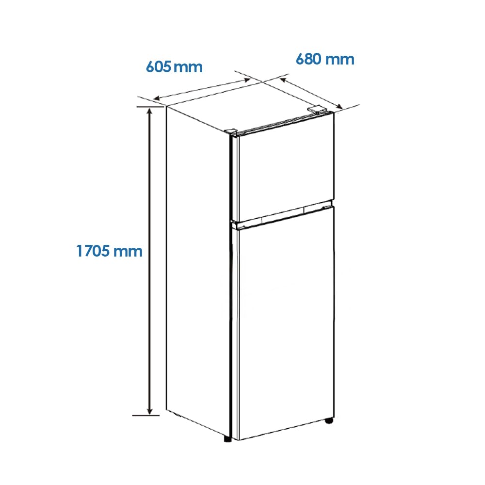 Aspes Frigorífico Inox, 2 Puertas. AF17601ENFX, Capacidad 334 Litros, No Frost, Motor Inverter, 39 dB, Puerta Reversible, Apertura Tipo Uñero, Clasificación Energética E