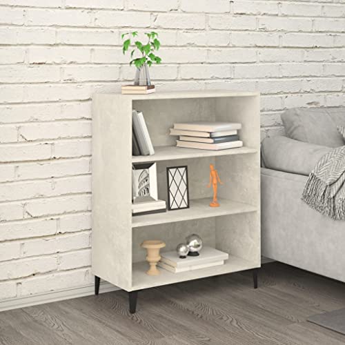 Cómoda de madera atemporal con 3 estantes y acabado gris moderno 3