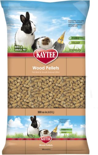 Image of Kaytee Wood Pellets Small Animal | 100% Natural | Dust-Free | Non-Stick | 4.9 L, Pack of 6