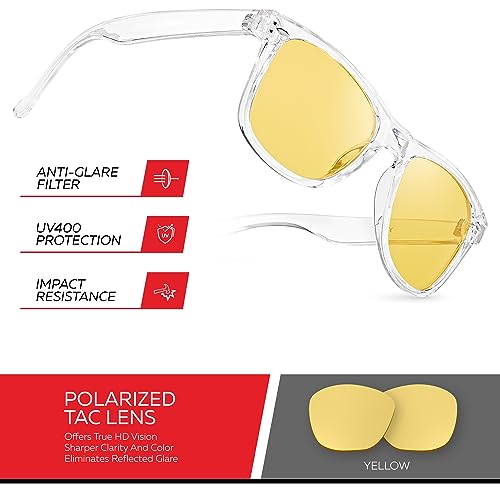 Image of Retro Rewind Polarized Sunglasses for Women Men - UV400 Classic Square Vintage Shades Trendy Unisex Sun Glasses