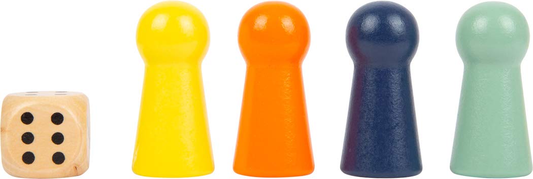 Small Foot 11783 Ludo XL Wooden for Four Players Board Game for the Whole Family in Large Format Age 4 and Up - Image 2
