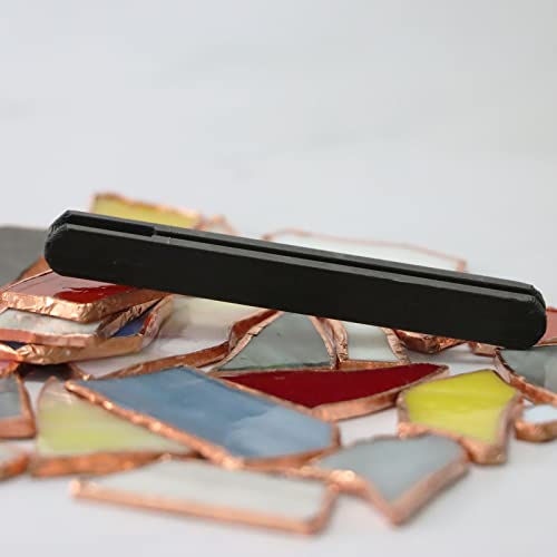 Piaolgyi Stained Glass Hand Foiler 7/32" Stained Glass Copper Foiling Tool,Short Hand Foiler 7/32" Foil Crimper(Don't Include Glass) #TOP9