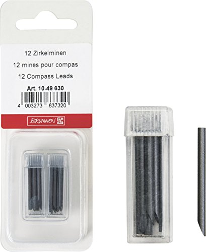 Brunnen 1049630 Zirkelminen (für Standard Zirkel, 2 mm Durchmesser, 12 Stück (2 x 6er-Dose))