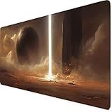 Oro Alfombrilla Ratón XXL 1200x600 mm Paisaje Alfombrilla Escritorio con Base de Goma Antideslizante y Bordes Cosidos, Mouse Pad XXL, Protector Escritorio, Oficina Decoración, Estudio, Juegos k3549