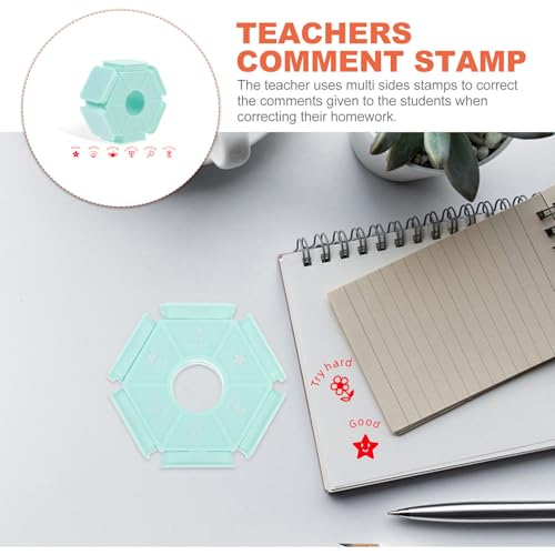 KALLORY Teacher Rewarding Stamp for Homework Grading with Multi-Sides Comment Design, Sturdy Pp Material Classroom Stamper for Teachers to Encourage Students, for Elementary School Use - Image 3