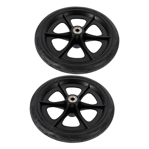 IWOWHERO Wheelchair Wheel Replacement 8 Inch Front Wheel Metal Ball Bearings Wear-Resistant Stable for Wheelchair Walker Easy Rolling