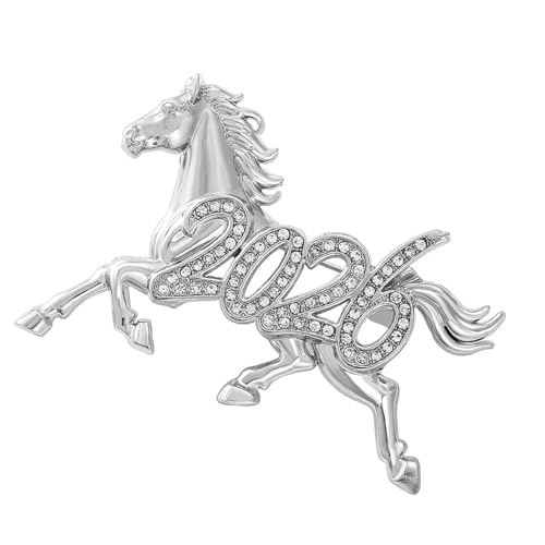 Fashionable Chinese Zodiacs Horse Brooch Pin for 2026 Featuring 3D Realistic Design Symbolizing Vitalities Ideal for Everyday Us