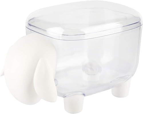 Organizador de almacenamiento de contenedores de baño, soporte de bolas de algodón, dispensador acrílico Qtip, caja de almacenamiento de hisopos de