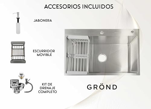 Tarja de acero inoxidable para empotrar 3 Imagen adicional