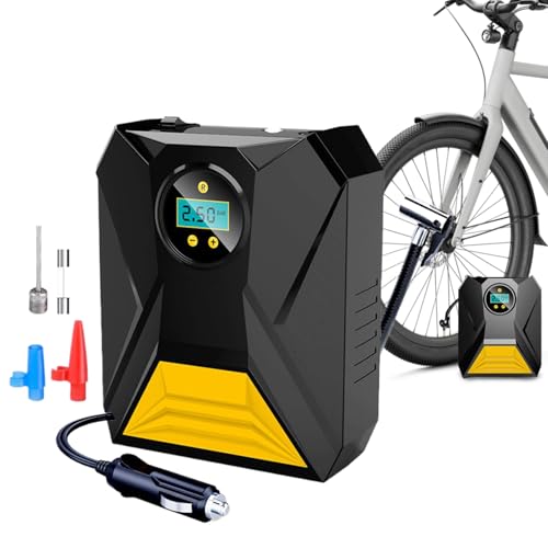 Compresor de aire - Bomba de aire inalámbrica | Medidor de presión eléctrico de 12 V con pantalla digital inalámbrica para camión, coche, motocicleta, bicicleta, bolas de rueda