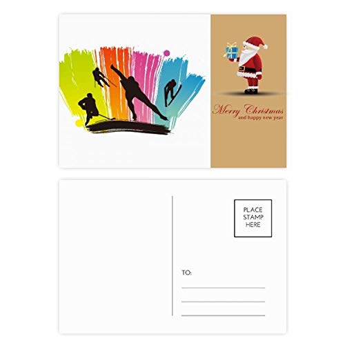 Cartes postales pour ski et motifs graffiti à offrir ou envoyer pour les fêtes de Noël