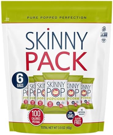 Skinny Pop, Popcorn 6 Count, 3.9 Ounce