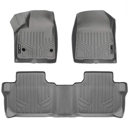 SMARTLINER Custom Fit Floor Mats 2 Row Liner Set Grey Compatible with 2019-2022 Chevrolet Blazer
