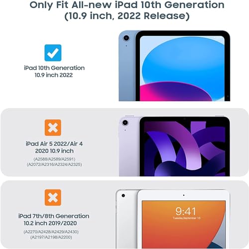 Image of ProElite Cover for Apple iPad (A16) 11th /10th Gen (2025 /2022) Case Cover, 360 Rotatable Smart Flip Case Cover for Apple iPad 11th /10th Generation 2025 /2022 with Stylus Pen, Flowers