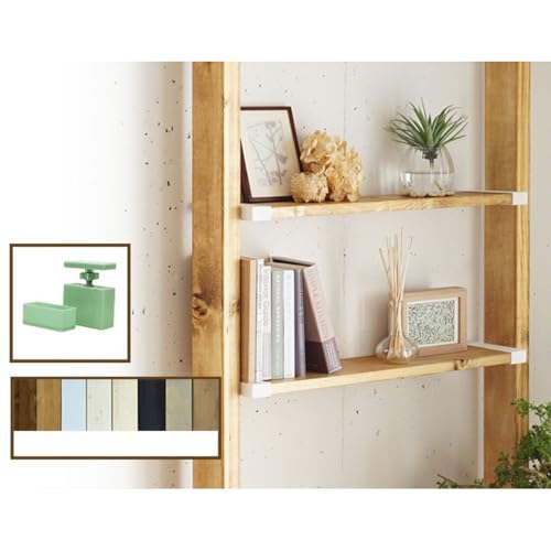 ワンバイエイト LABRICO棚セットS アジャスター:ビンテージグリーン×無塗装