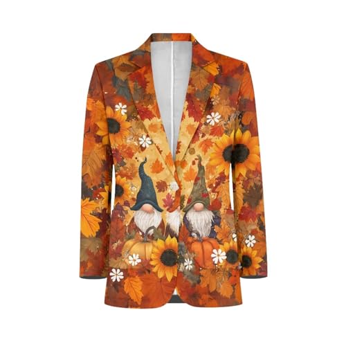 Men's Casual Sport Coat One Button Blazer Jacket Lightweight Suit Jackets Knit Slim Fit Blazers Fall Coat