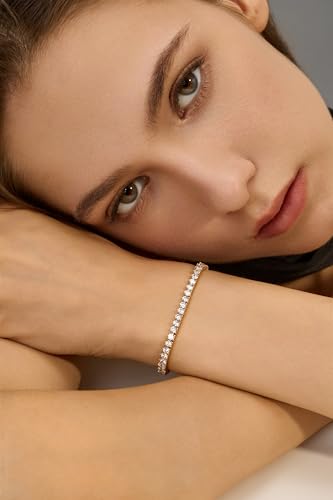 14K Gold Filled Tennis Bracelet for Women-2mm 3mm 4mm CZ Opal Gold Tennis Bracelet for Women, Valentines, Mothers, Christmas Jewelry Gift for Women2