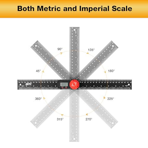 UNIPEC Digital Angle Finder Protractor, Angle Finder Ruler, 7inch 200mm, Angle Measuring Tool for Woodworking,Carpenter,Construction,DIY Measurement by UNIPEC - Image 4