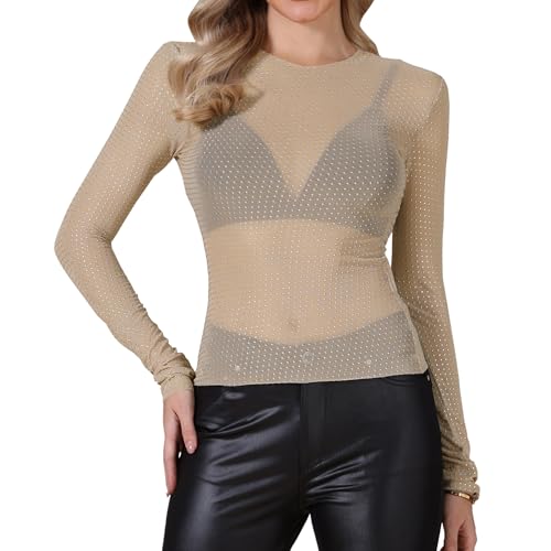 Haut transparent en maille pour briller en concert et soirée festive