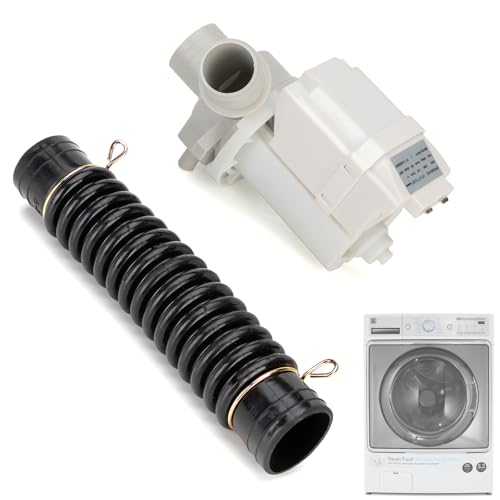 Drain Pump & Internal Drain Hose Kit for LG Top Load Washer WT1101CW WT5001CW WT7200CW Kenmore 796 Series | Replaces 4681EA1007A AEM73213001 | Complete Repair Set for No Draining OE Code & Leaks